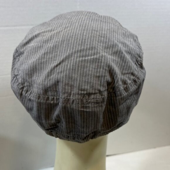 Calvin Klein Cotton Blend Conductor Cap Hat Heather Grey Striped - Picture 4 of 12